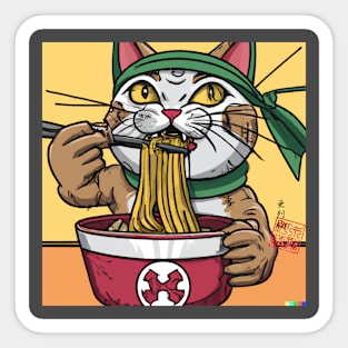 Samurai Cat Sticker